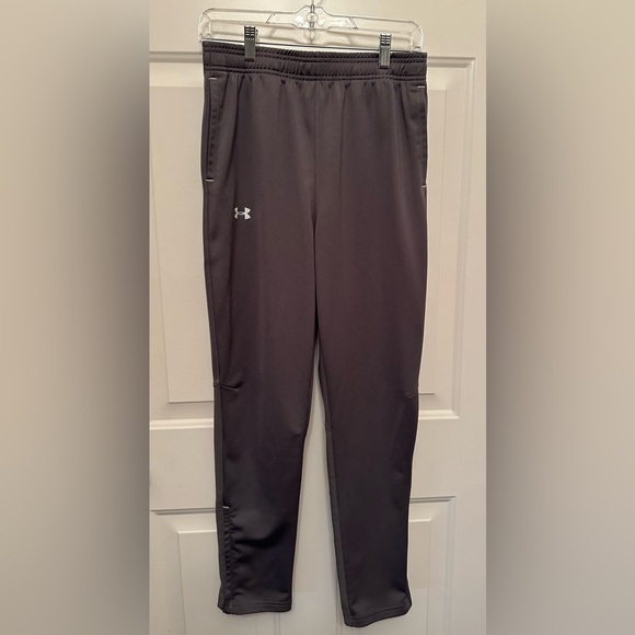 🔥 Under Armour Youth Boys XL Athletic Pants – Two-Tone Gray w/ Ankle Zippers - Picture 6 of 6